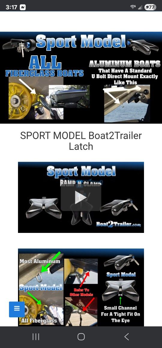Latch For Boat Trailer. Boat 2 Launch