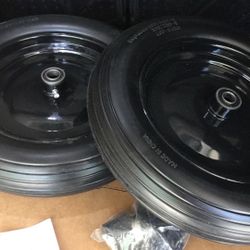 Lawn Mower garden Trailer Wheels,, wheel barrow, Hand Cart 8”