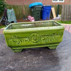 Vintage Green Windowsill Planter
