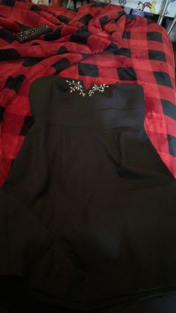 Strapless Black Mini Dress
