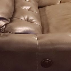 Grey Recliner Sofa Phone Charger On The Sides