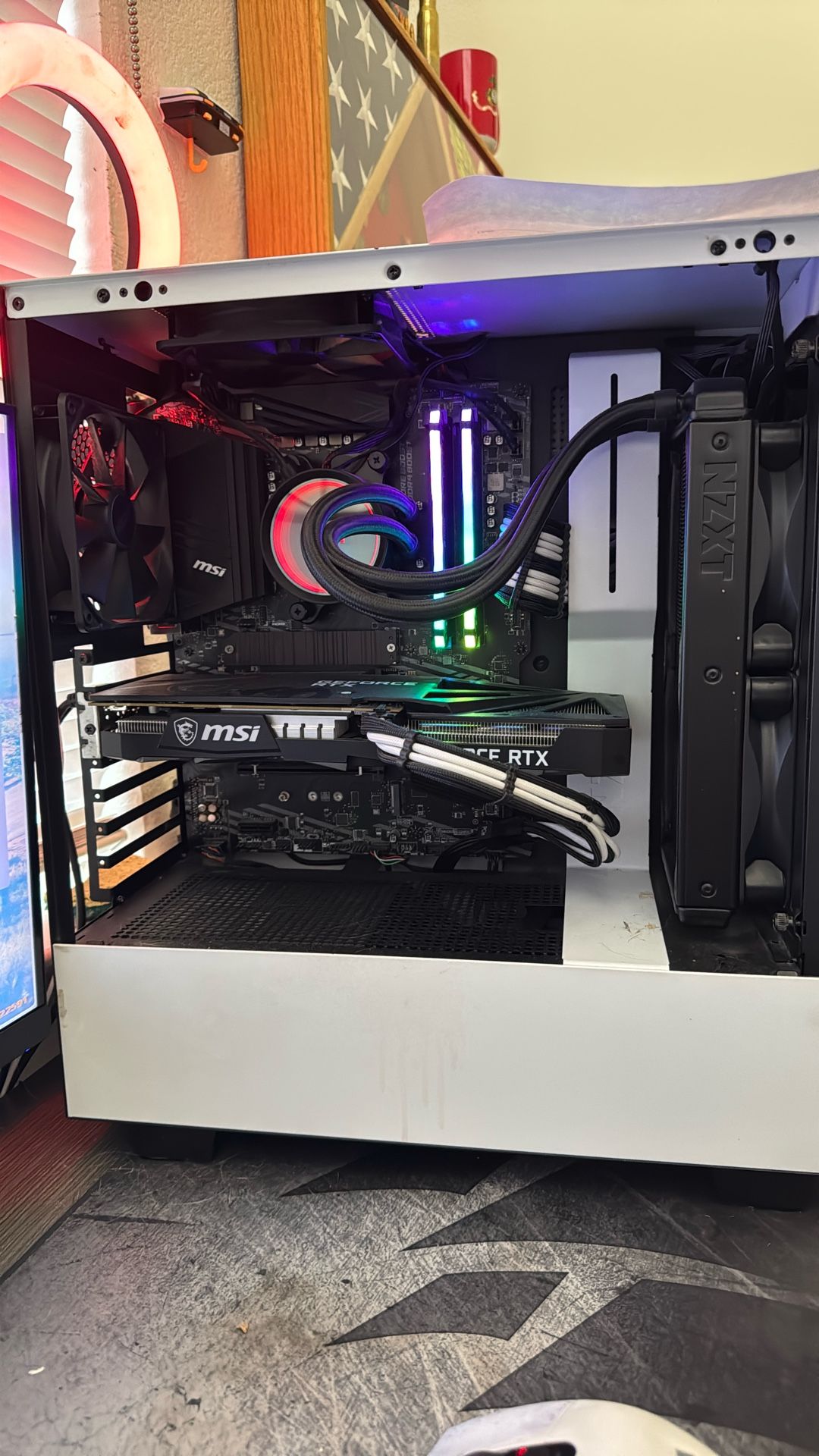 NZXT Gaming Pc Msi 3060 12gb, Ryzen 7 3700x, 16gb Corsair Vengeance Pro RGB