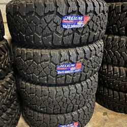 New Set Of (4) 35x12.50R22 Delium AT All Terrain Tires For Sale