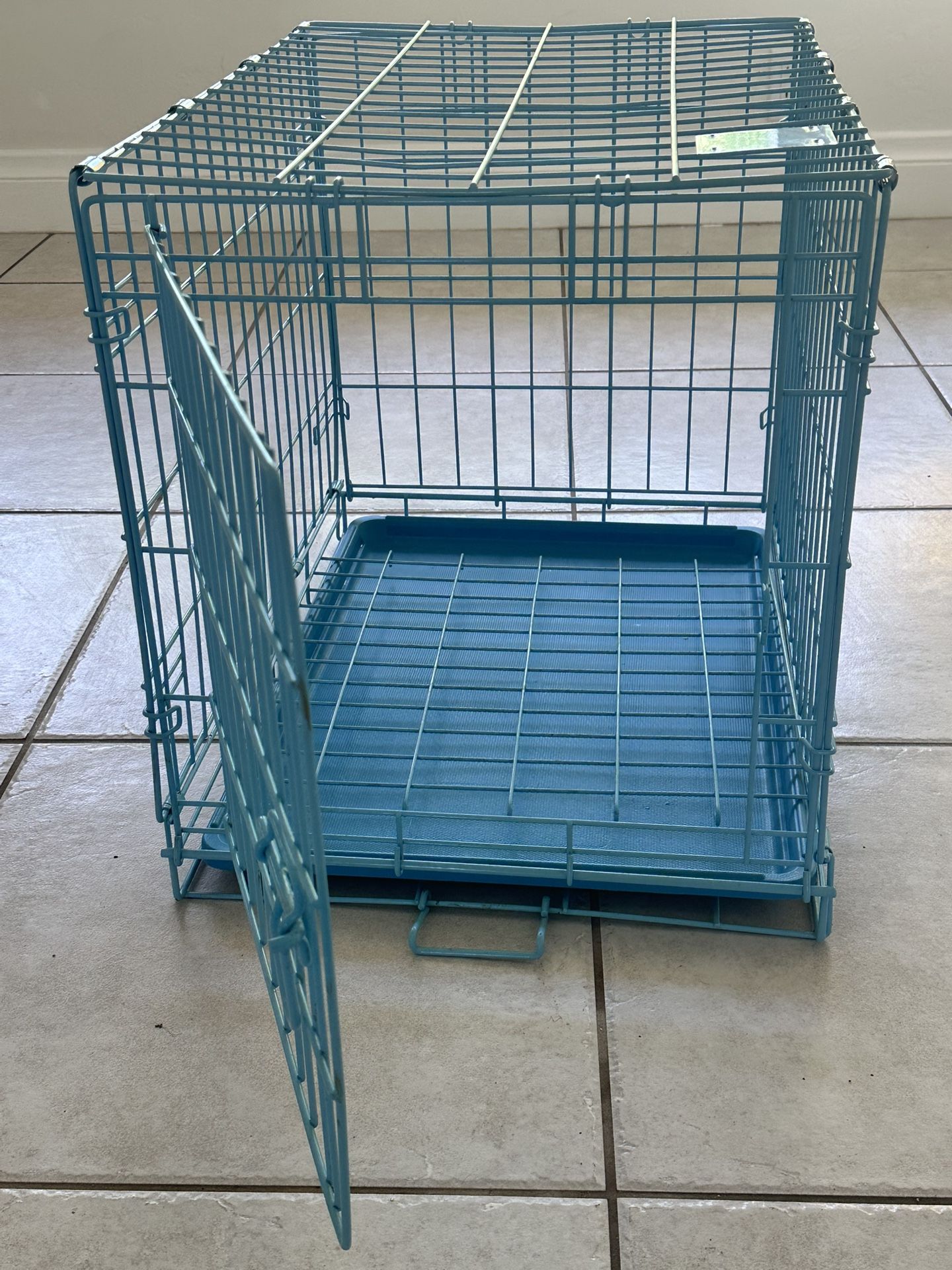 Blue Foldable Dog Crate – $30 OBO