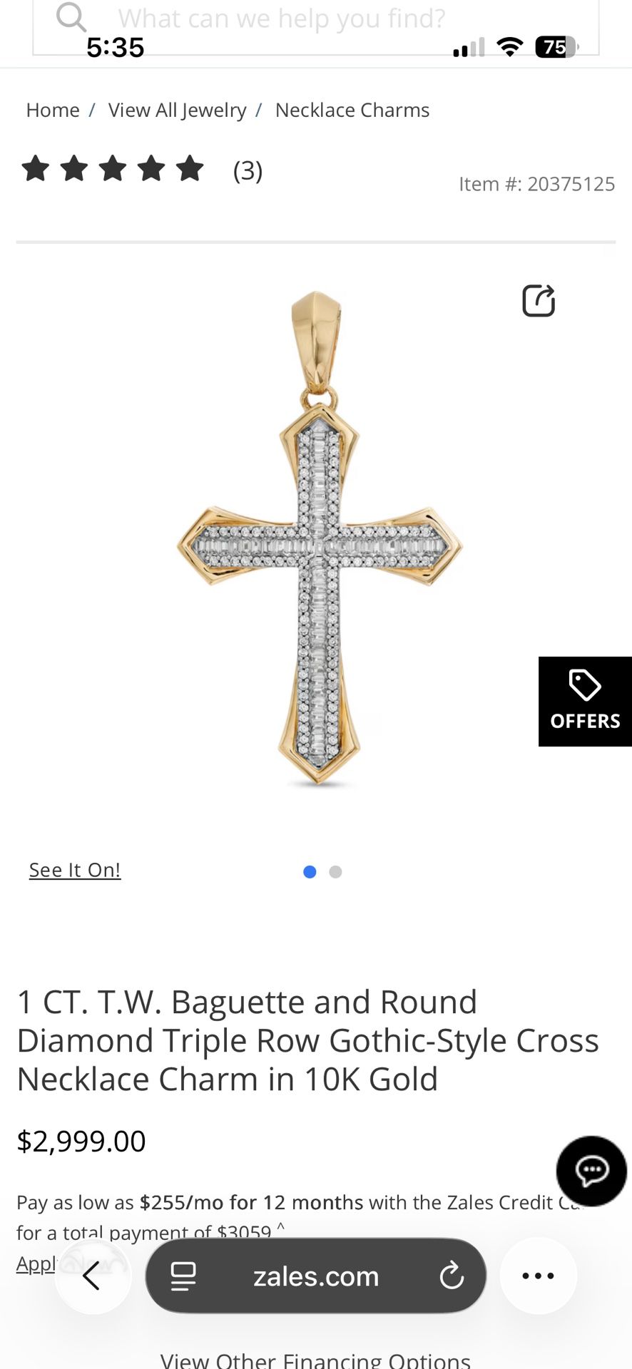 Diamond Cross Pendant