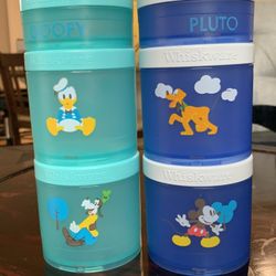 Disney Whiskware Snack Stack Containers  Mickey, Pluto, Goofy & Donald (Set of 2)