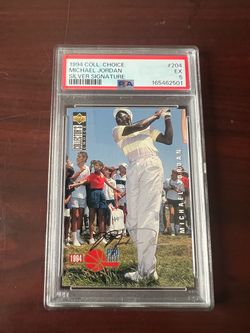 1994 Upper Deck Collectors Choice Michael Jordan Silver Signature PSA 5 card