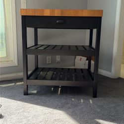 Kitchen Cart / Butcher Block Prep Table – Great Condition