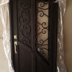 Hand crafted iron door