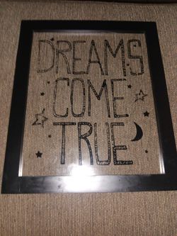 Dreams come true wall decor