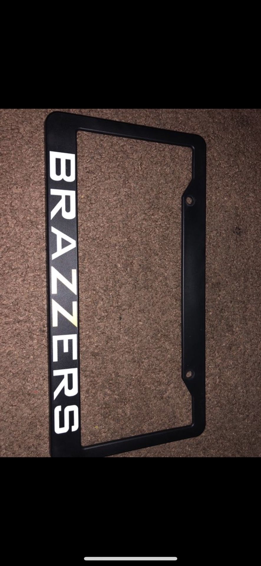 Brazzers License Plate Frame, Car Plate Holder, Car Accessories, Metal