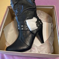 Black High Heel Boots 