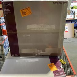 Home Decorators Collection Wesley Park 100-Watt Integrated LED Chrome Pendant Hanging Light with Clear Round Acrylic Ring Shade