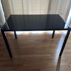 Glass Dining Table + 4 Chairs