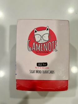 Gamenote Sight Word Flash Cards