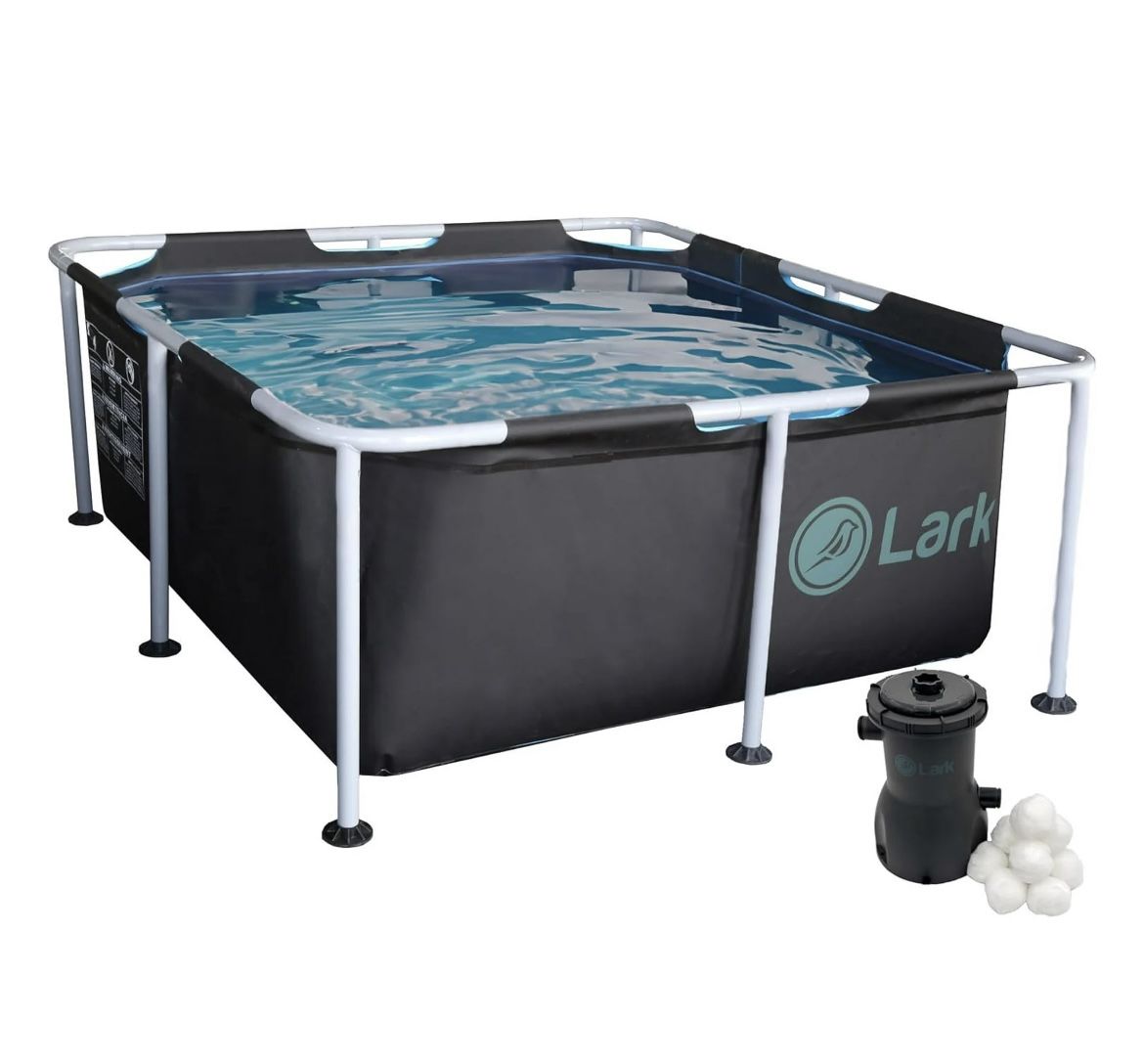 Lark 5' x 24" Square Metal Frame Splash Pool with 530 gallon Filtration Pump