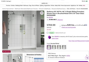 Shower door enclosure