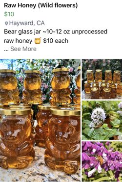 Local raw honey (wild flowers)