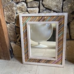 Native American Wood Mirror