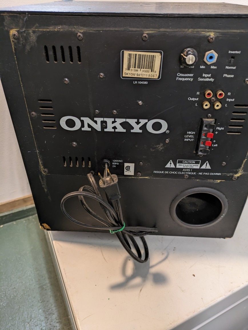 Onkyo Powered 10" Subwoofer 