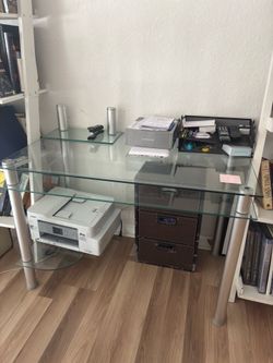 Glass desk