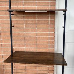 Wall shelf / desk with 3 shelves