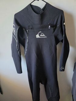 Quiksilver Silver Series 3/2 Full Wetsuit XL Short Surf Diving Black
