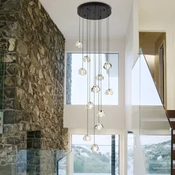 12-Light Crystal Cluster Chandelier with Adjustable Length