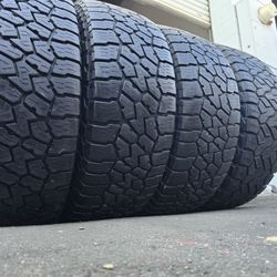 4 used tires Lt295 70r18
3 tires Falken wildpeak at3
1 tire   Nitto Recon 
$200.00 all 4