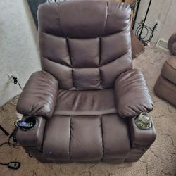 Brown Leather Recliner Chair