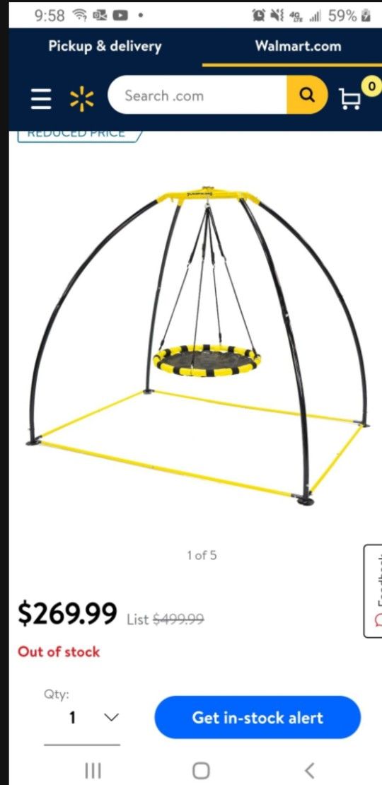 JumpKing Backyard UFO Multi directional Twisting and Turning Round  Swing