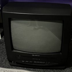 Quasar VV-1302 13" CRT TV VCR Combo Retro Gaming Tested and Working No Remote 25 VHS TAPEA INCLUDED. 