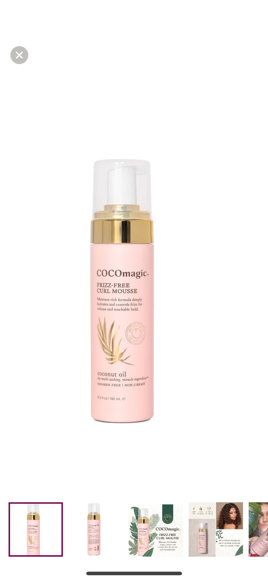 NEW Cocomagic Frizz-Free Curl Mousse with Coconut Oil | 6.5 Fl Oz