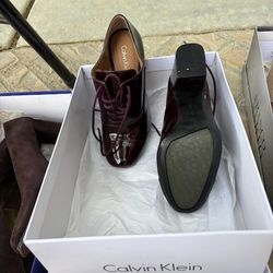 Calvin Klein Brown Ankle Boots Women's 5.5., 5 1/2