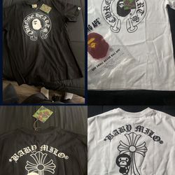 $75 Bape Chrome Hearts Size small And Medium 