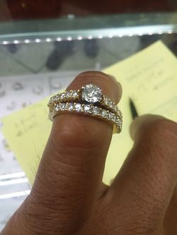 14k gold ring set 5.4 grams 1.20 ct vvs diamonds