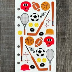 New Team Sports Hockey Football Baseball Scrapbook Craft Stickers