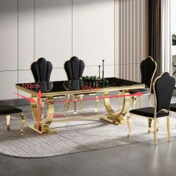 Brand New Elegant Gold Dining Set