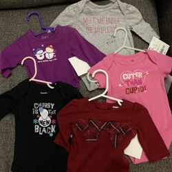 Baby Girl 0-3M Onesies, Pants, and Dresses