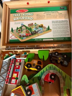 Melissa&Doug Take Along Railroad and Magnetic Matching Picture Game.