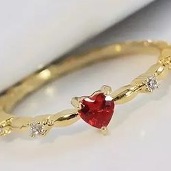 18k Heart Ring