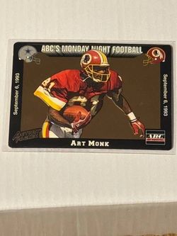 1993 Action Packed ABC's Monday Night Football #3 Art Monk Redskins HOF
