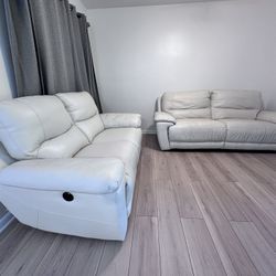 Leather Sofa Set Recliner Couch 