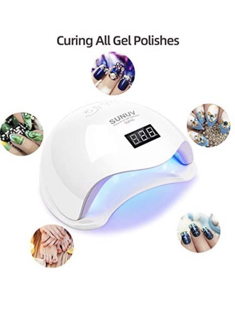 UV LED Nail Lamp, SUNUV UV LED Nail Polish Dryer Gel Machine for Manicure and Pedicure with Sensor and 4 Times
