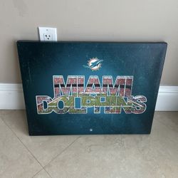 Miami Dolphins Wall Canvas (1 Available)