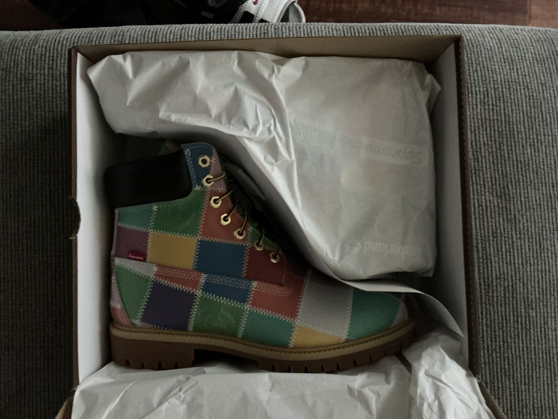 Supreme Multi-Color Timberland 6” Premium Waterproof Boot Size 10