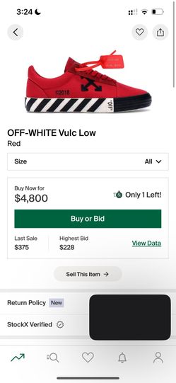 Off White Low Vulc Red