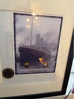 Framed Titanic Artifacts