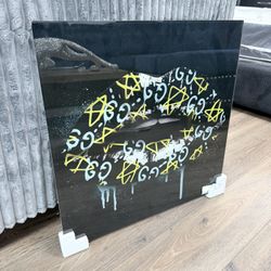 Lips Tempered Glass Wall Art 24” X 24”
