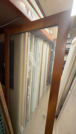 36 " Clear Glass Exterior Wood